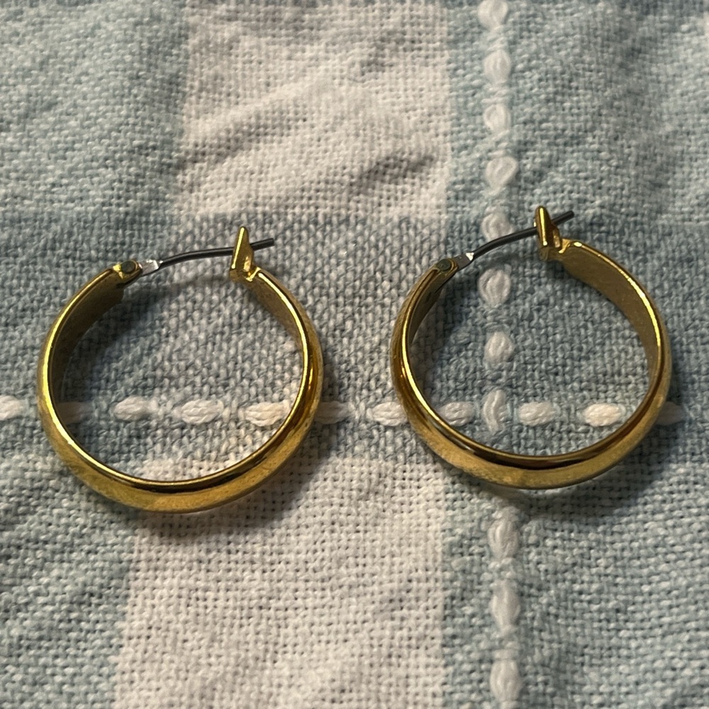 Gold toned hoop earrings